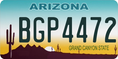 AZ license plate BGP4472