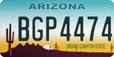 AZ license plate BGP4474