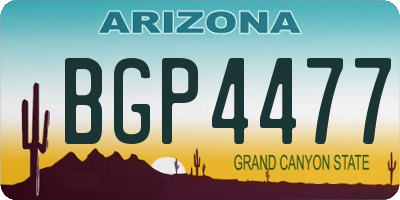AZ license plate BGP4477
