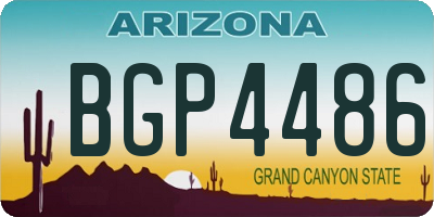 AZ license plate BGP4486