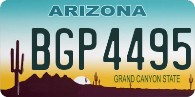 AZ license plate BGP4495