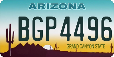 AZ license plate BGP4496