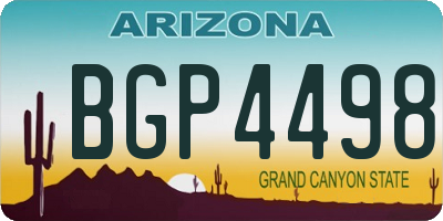 AZ license plate BGP4498