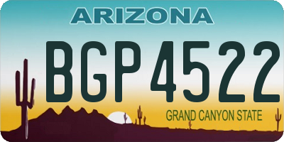 AZ license plate BGP4522