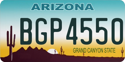 AZ license plate BGP4550