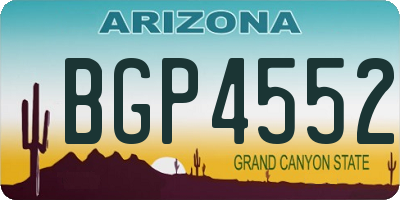 AZ license plate BGP4552