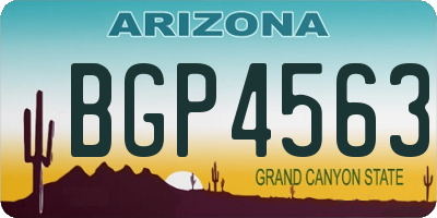 AZ license plate BGP4563