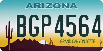 AZ license plate BGP4564