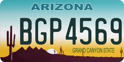 AZ license plate BGP4569