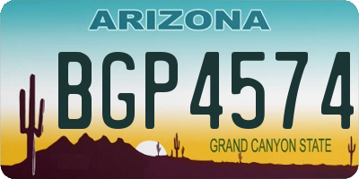 AZ license plate BGP4574