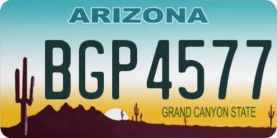 AZ license plate BGP4577