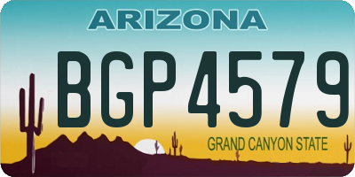 AZ license plate BGP4579