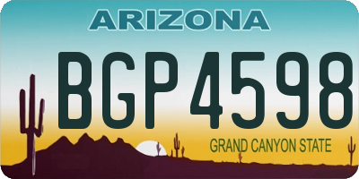 AZ license plate BGP4598