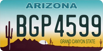 AZ license plate BGP4599