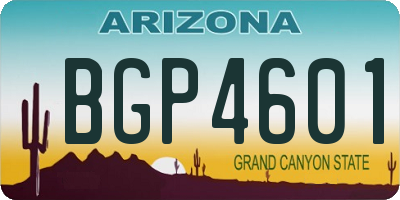 AZ license plate BGP4601