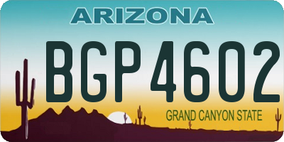 AZ license plate BGP4602