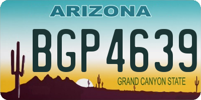 AZ license plate BGP4639