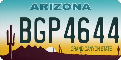 AZ license plate BGP4644