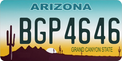 AZ license plate BGP4646