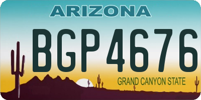 AZ license plate BGP4676