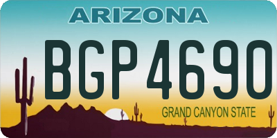 AZ license plate BGP4690