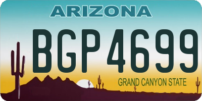 AZ license plate BGP4699