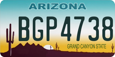 AZ license plate BGP4738