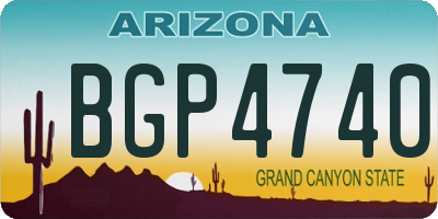 AZ license plate BGP4740