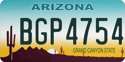 AZ license plate BGP4754