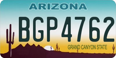 AZ license plate BGP4762