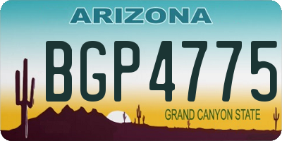AZ license plate BGP4775