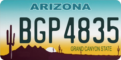 AZ license plate BGP4835