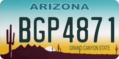 AZ license plate BGP4871