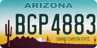 AZ license plate BGP4883