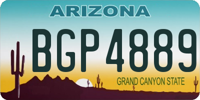 AZ license plate BGP4889