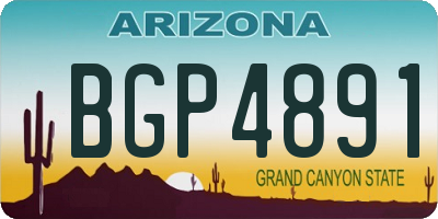AZ license plate BGP4891