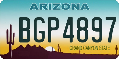 AZ license plate BGP4897