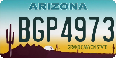 AZ license plate BGP4973