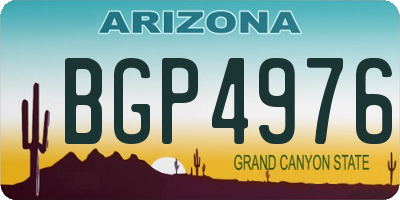 AZ license plate BGP4976