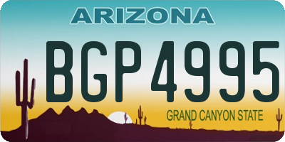 AZ license plate BGP4995