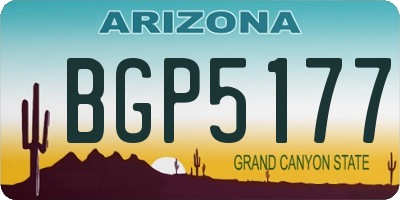 AZ license plate BGP5177
