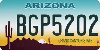 AZ license plate BGP5202