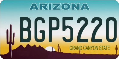 AZ license plate BGP5220