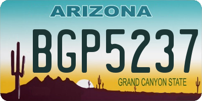 AZ license plate BGP5237