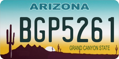 AZ license plate BGP5261