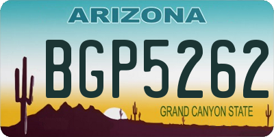 AZ license plate BGP5262