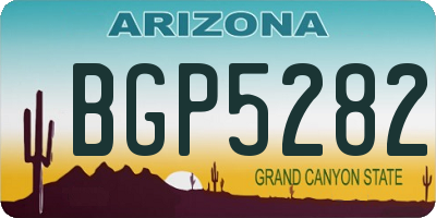 AZ license plate BGP5282
