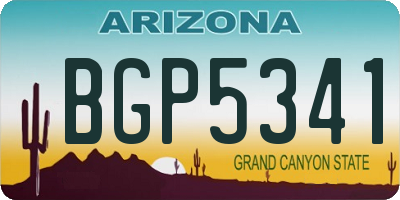 AZ license plate BGP5341