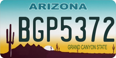 AZ license plate BGP5372