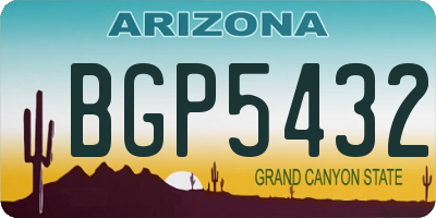 AZ license plate BGP5432
